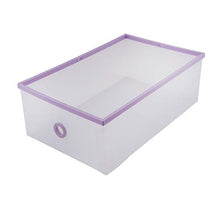 nobrands Scatole portaoggetti -5 Scatole portaoggetti Pieghevoli in plastica Doppia Viola Organizer per Scarpe, Scatola per Borse per la casa