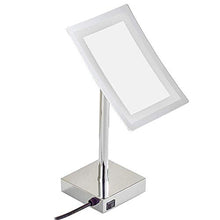 HGXC Specchi per Il Trucco, vanità monofacciale con Illuminazione a LED Quadrata in Ottone con ingrandimento 3X con Interruttore
