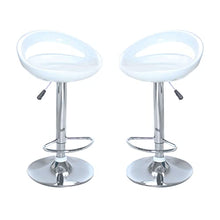 milani home Set di 2 Sgabelli da Bar Albergo Hotel Sedia Cucina con Poggiapiedi Altezza Regolabile Girevole Stile Moderno di Design Contemporaneo, 43.7 X 46.5 X 77.5-98