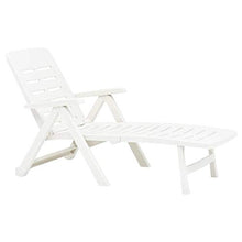 vidaXL Lettino Prendisole Pieghevole Regolabile con Braccioli Leggero Robusto Giardino Spiaggia Sedia a Sdraio Chaise Longue in Plastica Verde