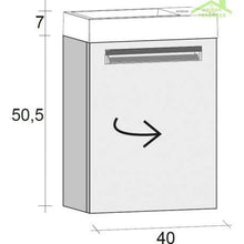 Kit Mobile lavabo RIHO & SLIMLINE SET 65 in legno laccato satinato, 80 x 38 a 60,5 cm