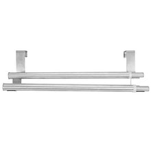 Portasciugamani, mensola portasciugamani in Acciaio Inossidabile Doppia/Singola Barra Porta Asciugamani a Scomparsa per Faccia da Bagno per Soggiorno Bagno 40cm-Doppia Barra