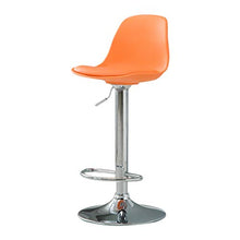 ZHJING Seggiola da Bar Sgabelli da Bar Rotating Creative Bar Sgabello da Bar Sgabello Alto da Bar con Schienale Alto, con Schienale Alto (Color : Orange)