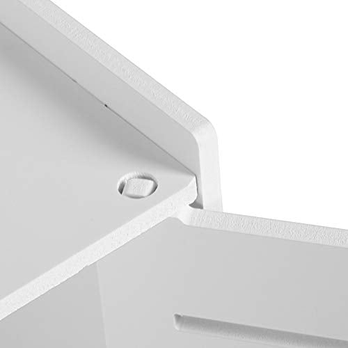 Zerone Armadietto da bagno con doppio mobiletto, 60 x 30 x 60 cm, bianco lucido, in legno di plastica impermeabile, resistente all'umidità, con molti scomparti