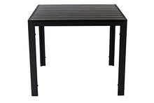 AVANTI TRENDSTORE - Limana - Tavolo da Giardino con Telaio in Metallo e Piano Tavolo in Polywood. Disponibile in 2 Misure Diverse (Lap 90x74x90 cm)