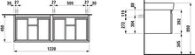 Laufen PRO A Mobiletto Vanity per lavabo 814967, 2 cassetti, 390x1220x450, colorazione: wenge - H4830810954231