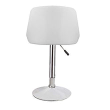 Set di 2 sgabelli per sala da pranzo in similpelle, altezza regolabile, ristorante/bar / girevole, colore: bianco