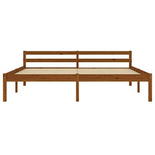 BIGTO - Struttura per letto in legno di pino massello, per camera da letto, colore: Marrone miele, 160 x 200 cm