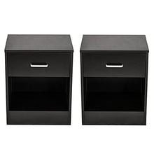 FEANG Comodino Comodino con cassetti mobili da Comodino Cabinet Cabinet Laterale tavolino per Soggiorno Camera da Letto, Set di 2, Nero