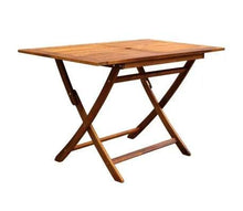Dioche Set di tavolo da pranzo in legno di acacia 4+1, tavolo da pranzo in legno massiccio, pieghevole