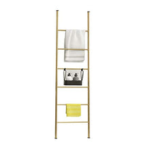 Appendi Asciugamani Bagno, Grande Scala Portasciugamani a 6 Pioli per Asciugamani, Coperte o Giornali, Piantana Porta Asciugamani Bagno in Metallo per Casa