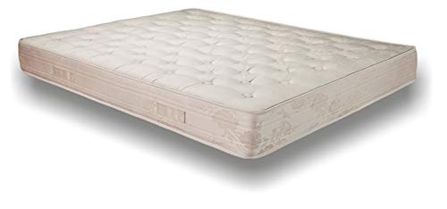 Evodreams Materasso Natural Pocket h.22 – Molle insacchettate e indipendenti, Pura Lana e Puro Cotone, Tessuto Puro Cotone, Dispositivo Medico CE, Materasso Artigianale Fatto in Italia (120 x 200)