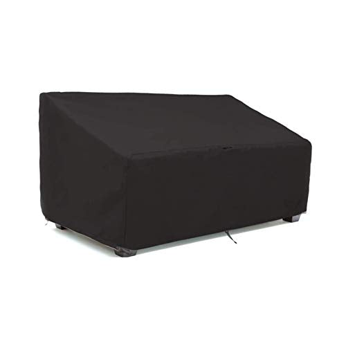 AMDHZ Copertura Mobili Giardino Pioggia E Sole Mobile da Esterno 210D Cortile Esterno Fodera per Sedia in Vimini Panca da Giardino Copridivano Copertura del Mobile (Color : Nero, Size : 147X83X79)