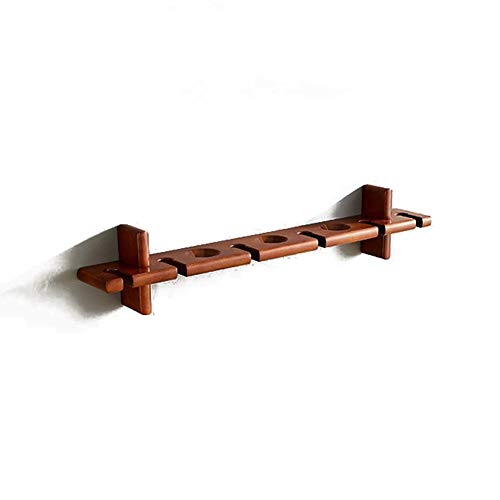 GJX Mensole Mensola da Muro Portabottiglie da Vino in Legno E Supporto in Vetro A Parete, 6 Portautensili A Stelo Lungo, 810x110x159mm