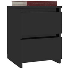 Festnight 2 pz Comodini Camera da Letto Moderni con 2 Cassetti in Truciolato Bianco/Nero/Rovere Sonoma,Comodino Moderno,Cassettiera Camera da Letto Moderno,Comodino con Cassetti 30x30x40 cm