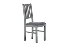Inter Link Set di 2 sedie per sala da pranzo, in legno massiccio, colore: grigio, 42 x 47 x 45-95 cm