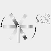 Specchio per Il Trucco, LED 8 Pollici Specchio Ingranditore Pieghevole A Doppia Faccia 3X (Colore: Argento, Dimensioni: 8 Pollici 3X)