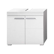 trendteam smart living Mobili, Derivato del Legno, Bianco/Bianco (Alta lucentezza), 60 x 56 x 34 cm