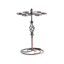 LXH-SH Cremagliera del Vino Titolare Nana Vino Calici Hanger, Elegante Iron & Wine Cup Stendino Vino Calici Stand con 6 Ganci 17x24x32cm scaffali Vino contatore