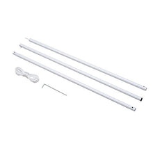 Outsunny Set Palo per Tenda a Vela con Picchetti di Fissaggio e Corda Φ25mm × 3m Bianco