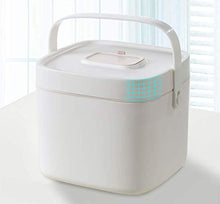 Wjmss Scatola di Medicina, Alta capacità Portable Plastic Box Box Box Box Box Organizer con Manico Doppio Strato,Bianca,Small