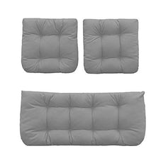 Cuscino per Panca da Giardino Incluso 1 Cuscino per Panca, 2 Schienali Rettangolare Cuscino per Lettino da Giardino di Ricambio Cuscino Lungo per Panchine o Altalene da Giardino (Grigio)