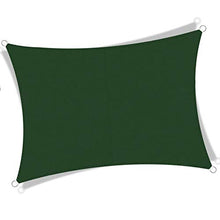 JYYnet Vela Ombreggiante, Vela Parasole Rettangolare Tenda a Vela Impermeabile Protezione Raggi UV Vela Tenda per Giardino Terrazza Campeggio (3×4m, Verde Scuro)