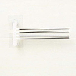Mensole bagno Portasciugamani rotante 1PC Portasciugamani rotante Bagno Cucina Portasciugamani in acciaio inox a parete senza forare -1PC