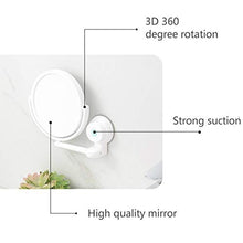 Weichuang Specchio Specchio Moderno Drill-Free Bagno Specchio 2 Laterali Trucco Vanity Shave Specchi Parete Aspirazione Braccio Pieghevole Estendere Rotondo Accessori Bagno Specchio