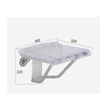QARYYQ Sedili da parete, Bagno Doccia, Porta, Scarpe, Camera Premaman, Spogliatoio, Sgabello pieghevole Sedia doccia (colore : Trasparente, Dimensioni: 380mm* 320mm* 220mm)