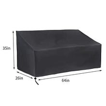 XQK Fodere per Mobili da Giardino Tessuto Impermeabile Antivento Resistente Tessuto Oxford Copertura per Panca da Esterno per Giardino, Terrazza (3 posti 163x66x89cm)
