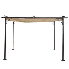 Outsunny Gazebo Pergola Gazebo pergola da Giardino con Coulisse Gazebo Pergola da Giardino per Esterno in Poliestere Struttura in Acciaio, Bianco, 350 x 350 x 230 cm