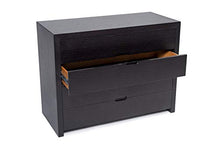 D.G.M. Srl Cassettiera comò Orizzontale Cronos con 4 cassetti, Legno con Finitura Wengé, Nero, L.100,5 x P.45 x H.76 cm