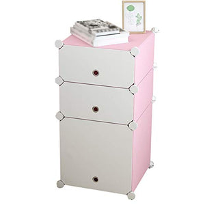 Comodini Comodino At Will Combinazione 2-cassetti 1-porta semplice moderno armadio di stoccaggio semplice camera da letto multifunzionale Armadietti portaoggetti 49X37X75CM FANJIANI (Colore: A)