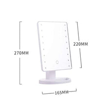 OMLTER Desktop Specchio Trucco con Luci, Indipendente Vanity Mirror con 180° Girevole E Staccabile 10x Ingrandimento Specchio, Unico Lato Bellezza Specchio per Trucco E Rasatura