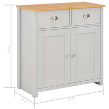 vidaXL Credenza Pratica Raffinata Moderna Accattivante Spaziosa Durevole Funzionale Madia Buffet Armadietto Vetrinetta Mobiletto Dispensa Grigia