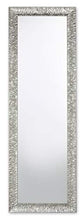 MO.WA Specchio Parete Lungo Legno Argento cm. 46x142 Cornice Legno da Appendere in Verticale e Orizzontale Made in Italy.