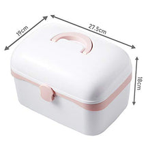 KUANDARM Scatola di plastica Armadietto Medicinali Multi-Strato Scatola per Medicinali Portatile Medica Cassetta di Pronto Pillola Stoccaggio Astuccio per Famiglia, Ufficio, Scuola