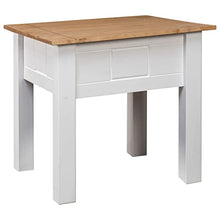 vidaXL Legno Massello di Pino Comodino Panama Range Rustico Robusto Stabile Comò Tavolino Notte Salotto Portaoggetti Consolle Bianco