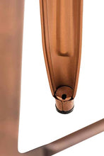 CLP Sgabello Bar Joshua V2 in Metallo Stile Industriale I Sgabello Bancone Impilabile Senza Schienale, Colore:Rame