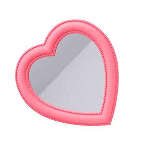 BESPORTBLE Specchio per Il Trucco del Cuore Specchio a Forma di Cuore Specchio Cosmetico da Tavolo Specchio da Parete Specchio Cosmetico