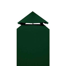 Zerone- Copertura Superiore per Gazebo in PVC,Tetto Gazebo Giardino Verde,Impermeabile,con 1 Copertura Superiore,16 Fascette,per Gazebo Quadrati a 2 Livelli