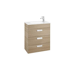 Lavabo + mobile base 3 cassetti Unik Debba Roca, 60 x 36 x 72 cm, colore rovere (rif. A851279155)