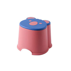 STKASE® Sgabello Antiscivolo Progettato Appositamente per I Bambini, con 2 Scalini, Sgabello da Pediera per Bambini, Sedile per Addestramento per WC, Sgabello per Bambini in Bagno,Rosa