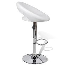 vidaXL 2X Sgabello da Bar Bianco Regolabile Poggiapiedi Schienale Sedia Cucina