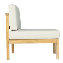 Teako Design - Sedia da giardino Pusiano in teak con cuscini in legno massiccio non trattato resistente alle intemperie