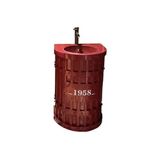 F-HOME Lavabo, Lavabo in Ferro Battuto in Stile Industriale Servizi Igienici for La Casa Lavandini del Bagno (Colore : Rosso)