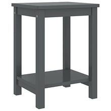 vidaXL Comodini 2 pz Grigio Scuro 35x30x47 cm in Pino Massello