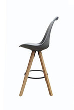 Homexperts Barhocker 2-er Set Inka Ideal für Ihren Wohn-und Essbereich Set di 2 sedie da Bar, Grigio, B 48.5, H 108.5, T 55 cm