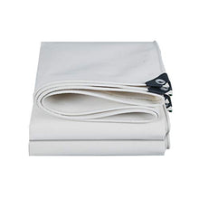 HAOXIANG Telo di Tela Cerata Impermeabile Tela di Canapa Positiva Resistenza all'Usura PVC Inverso Resistenza A Strappo/Strappo per Tenda, Barca, Piscina, Rimorchio E Camion, 500 G/M²,Bianca,4mx5m